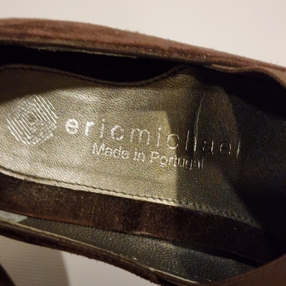 Eric Michael Made In Portugal‎ Brown Suede Shoes European Size 40/ 9 USA - Picture 3 of 8
